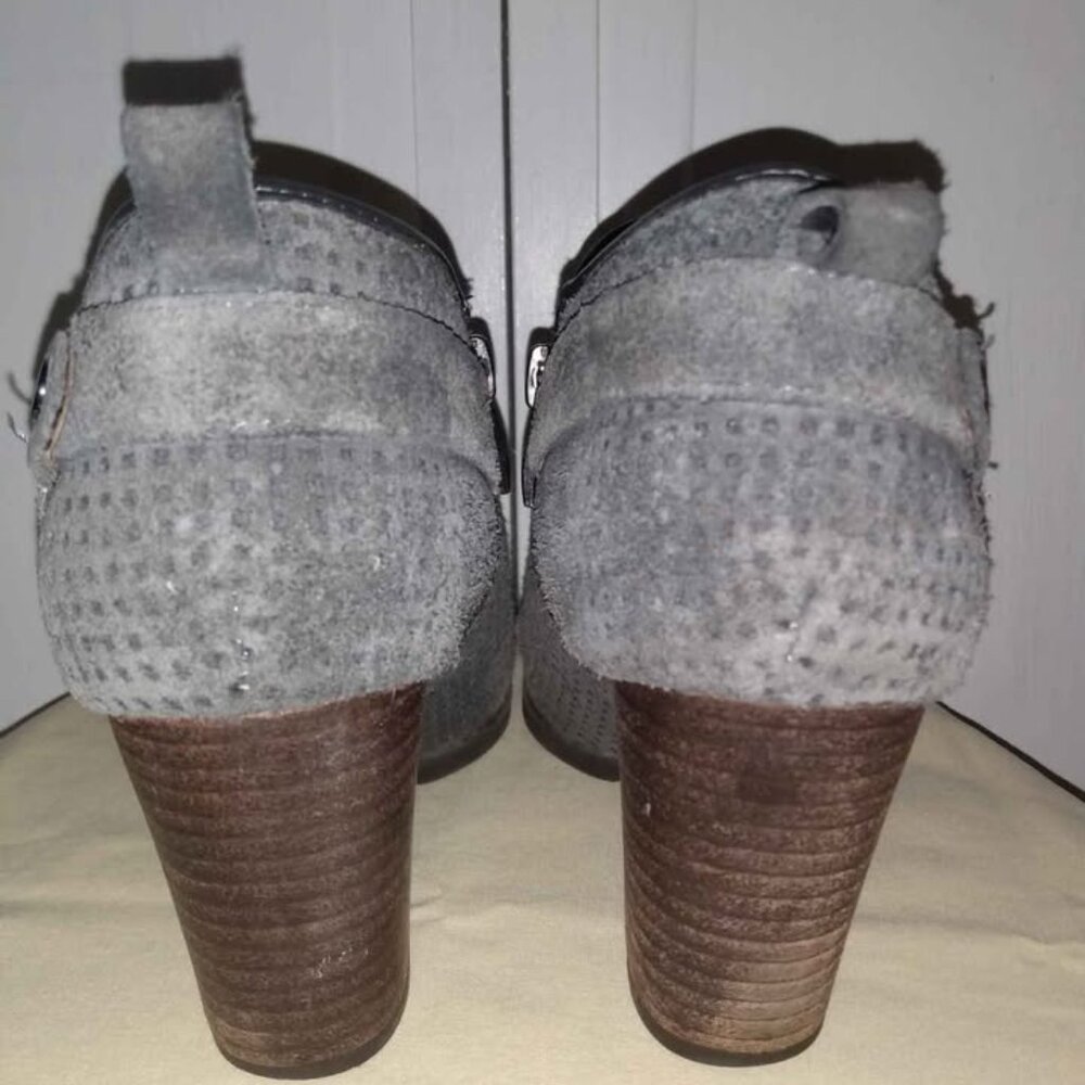 Franco Sarto Grey Suede Booties 7.5 - Picture 3 of 6